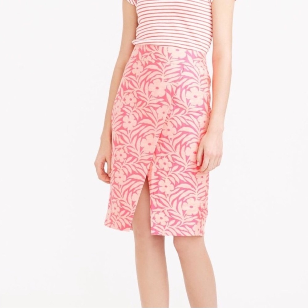 J. Crew • Plumeria Jacquard Pencil Skirt
